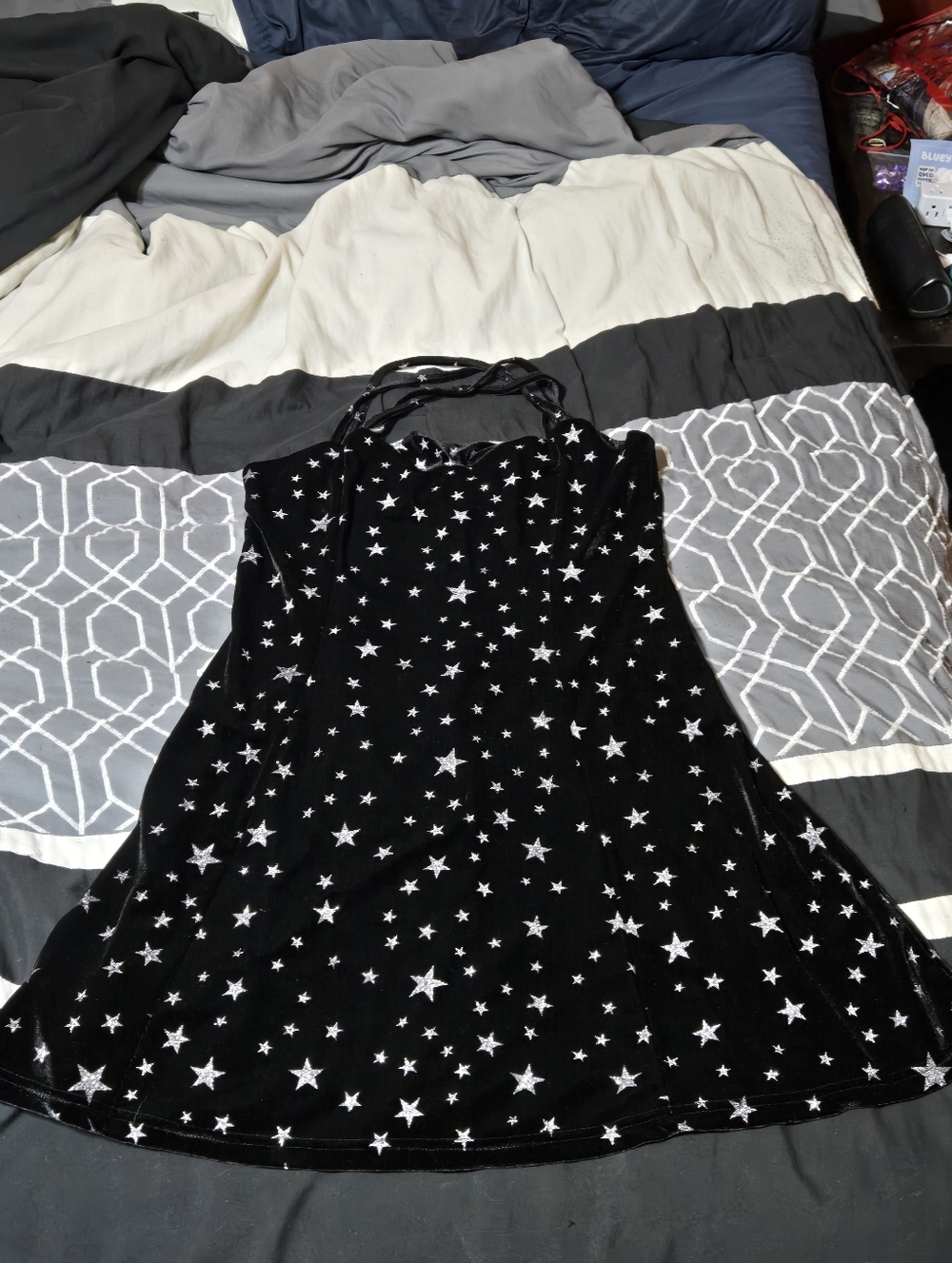 Dolls Kill X Delia's Crushed Velvet Star Mini Dress